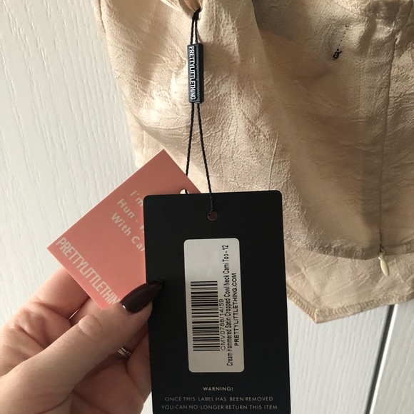 NWT Pretty Little Thing cropped champagne camisole - Picture 4 of 4